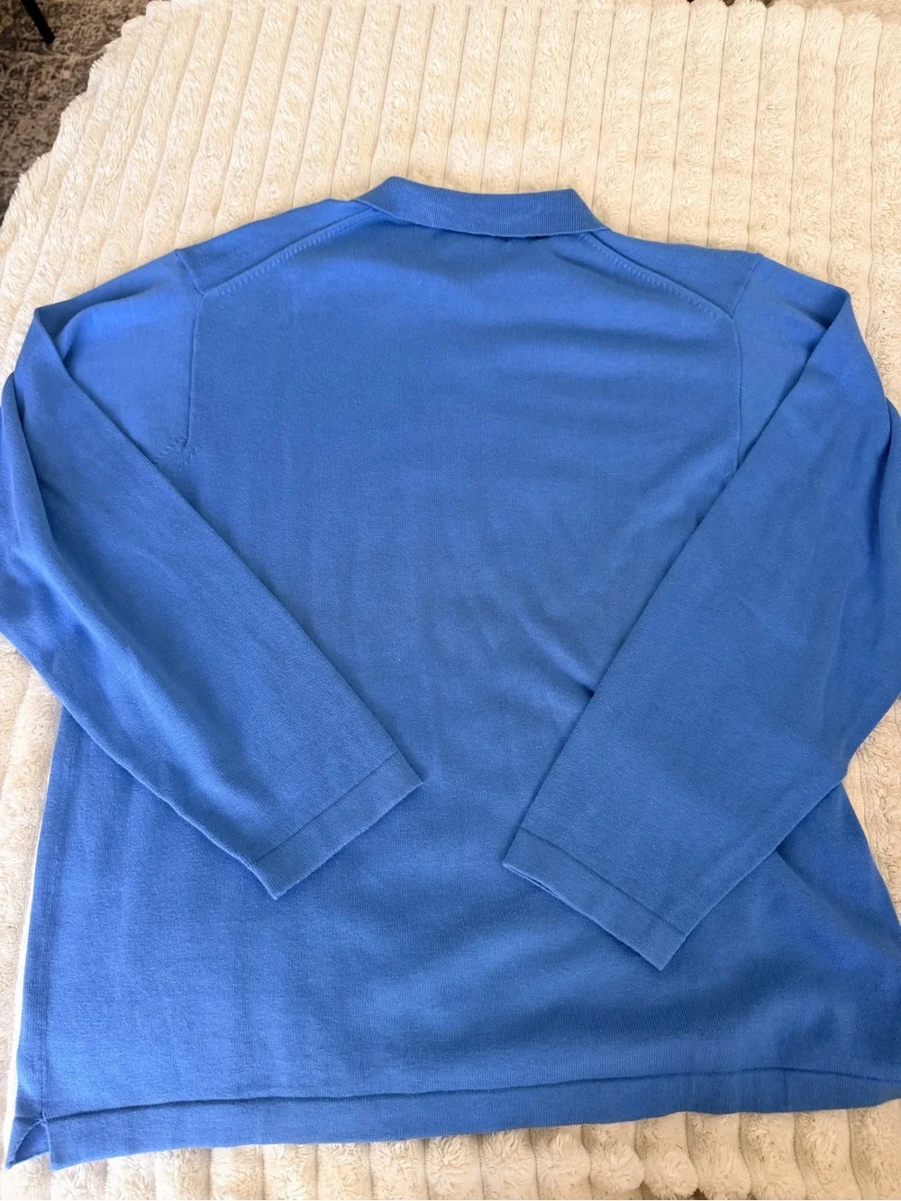 Banana Republic Men's Long-Sleeve Polo in Sky Blue